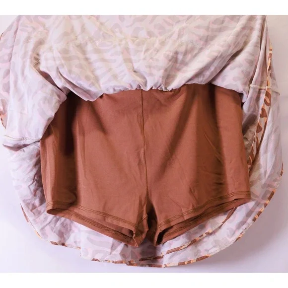 OFFLINE Aerie Ruffle Skirt Tennis Skort Maggie Leopard Brown Fairy Mini‎ Large - Picture 5 of 5